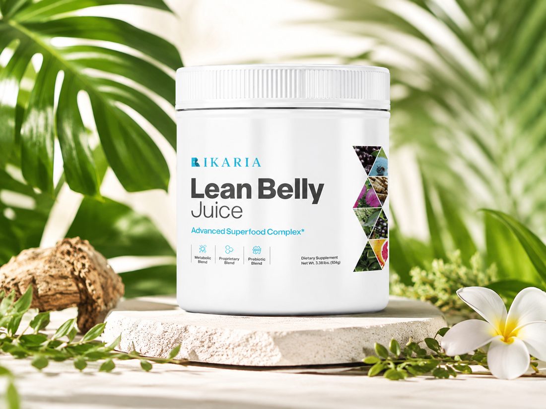 Ikaria Lean Belly Juice official bottle with tropical superfood ingredients